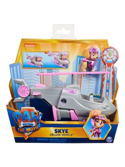Paw Patrol - Skyes Deluxe Movie Transforming Toy Car with Collectible Action Figure