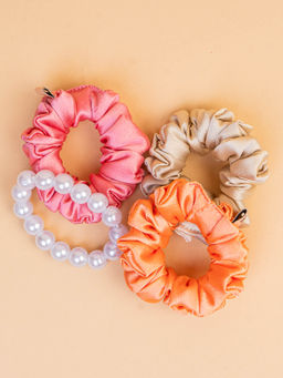 Hair Drama Co. - Luxury Scrunchies Set of 4 with Free Pouch-Pastels