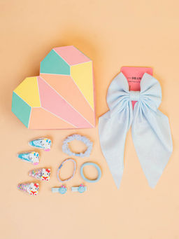 Hair Drama Co. - Sparkle & Shine Gift Box with 1 Shimmer Hair Bow 6 Hair Pins 3 Hair Ties