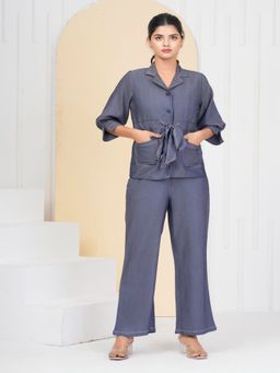 KAFTANIZE - Blue Color Denim Co-Ord (Set of 2)