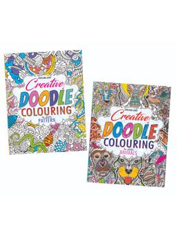 Dreamland - Creative Doodle Colouring Books 2 Titles Drawing Painting Colouring Book
