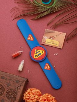 Saraf RS Jewellery - Superman Wrist Slap Kids Toy Band with Roli Chawal
