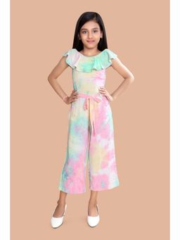 TINY GIRL - Cap Sleeves Washed Effect Jumpsuit - Pink