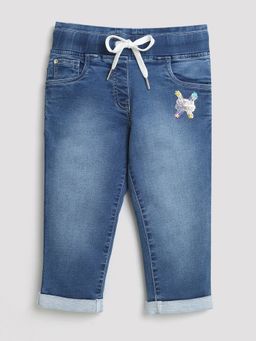 TINY GIRL - Super Sweet Appliqued Jeans - Blue