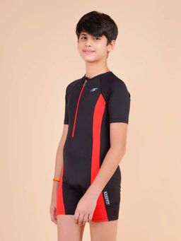 Keepfit - Boys Red UPF 40+ Sun Protection and N9 Antibacterial Swimwear
