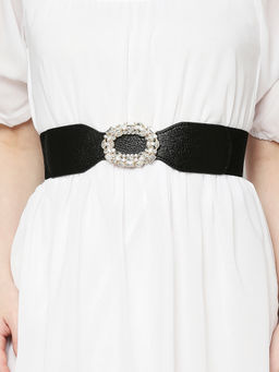 Twenty Dresses by Nykaa Fashion - Black Saw You Smiling Belt