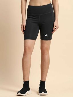 Fitleasure - Grey Solid Polyester Regular Shorts