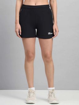 Fitleasure - Navy Blue Solid Polyester Regular Shorts