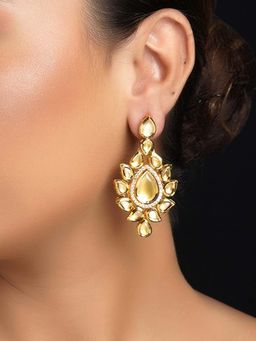 AG'S - High Quality Gold Plated Kundan Earring