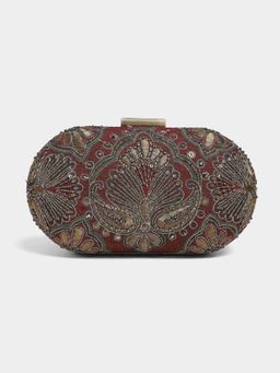 Ritu Kumar - Cascade Burgundy Clutch