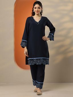 Libas - Embroidered Silk Blend Regular Co-Ords Set for Women