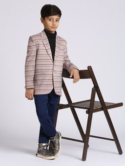 Kids Island - Light Purple Full Sleeves Solid Elegance Blazer