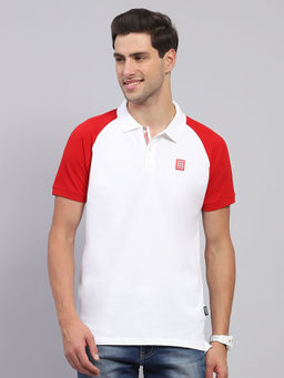 Rock.it - From House Of Mens White Solid Collared Neck Half Sleeve T-Shirt