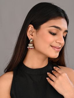 Anvik - Peacock Inspired Jhumka Earrings