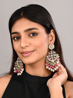 Anvik - Multi-Color Vibrant Chandelier Pearl Drop Earring