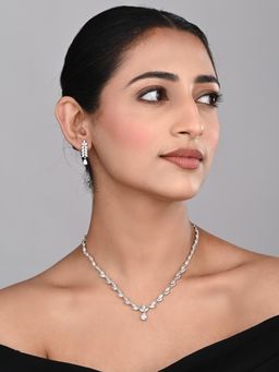 Anvik - Silver-Tone Teardrop Necklace Set