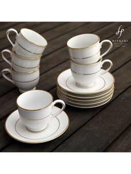 HITKARI POTTERIES - Gl Cup Saucer Set Of 12Pc