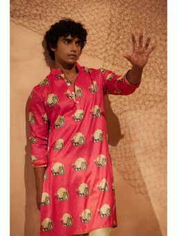 Eleven Brothers - Pink Panther Silk Kurta