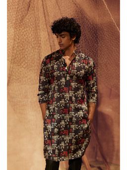 Eleven Brothers - Black Night Silk Kurta