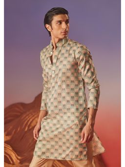 Eleven Brothers - Green Blush Silk Kurta