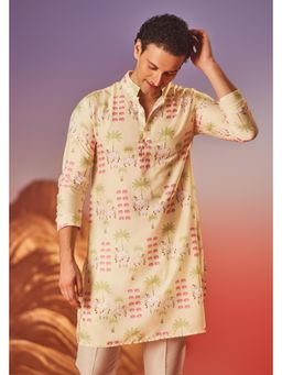 Eleven Brothers - Yellow Pichwai Tales Silk Kurta