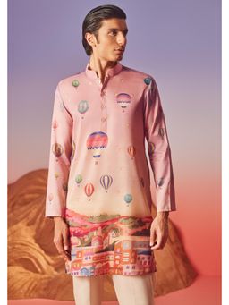 Eleven Brothers - Pink Skyline Serenity Silk Kurta