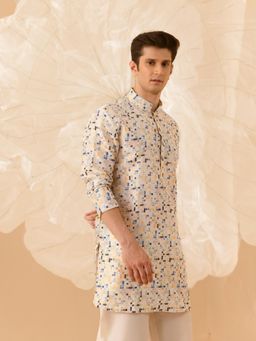 Eleven Brothers - Beige Life In A Box Silk Kurta