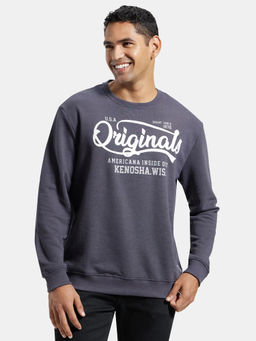 Jockey - UM51 Men Super Combed Cotton French Terry Printed Sweatshirt - Nine Iron