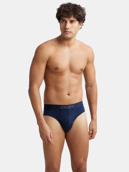 Jockey - IC31 Men Supima Cotton Elastane Stretch Solid Brief - True Navy (2XL)