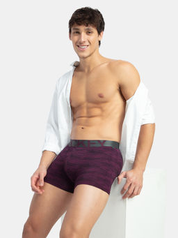 Jockey - IC30 Men Tactel Microfiber Elastane Trunk - Potent Purple Printed