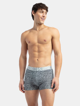 Jockey - IC30 Men Tactel Microfiber Elastane Printed Trunk - Grey