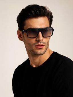 IDEE - Grey Square 100% Uv Protected Sunglasses For Men Size 57