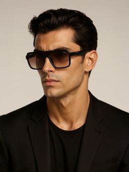 IDEE - Brown Square 100% Uv Protected Sunglasses For Men Size 57