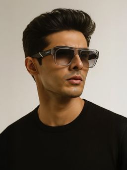 IDEE - Grey Square 100% Uv Protected Sunglasses For Men Size 57