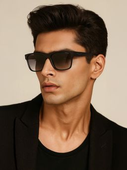 Police - Men Black Polycarbonate Frame and Grey Colored Lens Sunglasses - Splp58K 57 700P