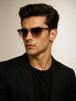 Police - Unisex Full UV Protected Grey Lens Round Sunglasses (54)