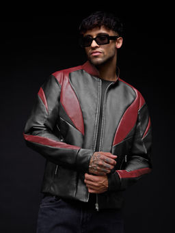 The Souled Store - Bomber Crimson Vortex Men Jacket