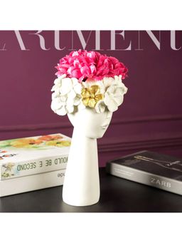 The Artment - Big White Surreal Face Ceramic Table Planters For Home Office Living Room Décor White