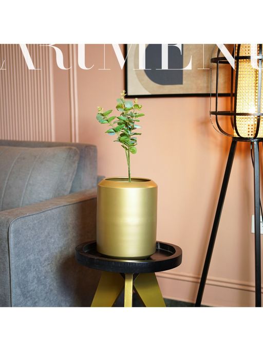 The Artment Minimal Golden Garden Metal Planter For Home Office Balcony D cor Gold