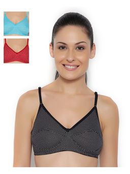 Floret - Pack Of 3 Printed T Shirt Bra - Multi-Color