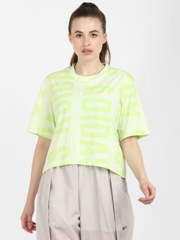 adidas - W Bluv Q2 Cro T Green Walking T-shirts