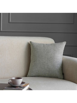 GM - Geometric Grey Velvet Cushion Cover (18 x 18 Inches)