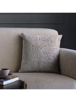 GM - Ethnic Grey Jacquard Cushion Cover (18 x 18 Inches)