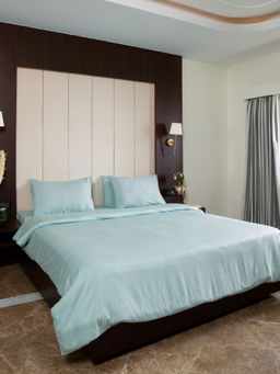 Oyvu - Blue 300Tc Bedsheet with 2 Pillow Covers
