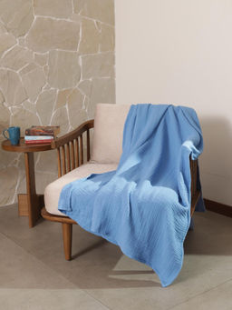 Oyvu - Blue Muslin Blanket