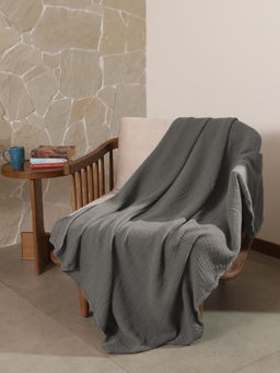 Oyvu - Grey Muslin Blanket