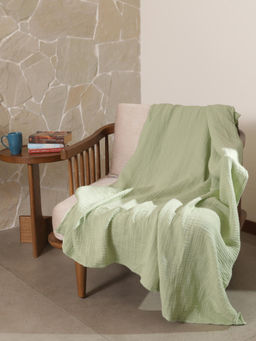 Oyvu - Green Muslin Blanket (Single)