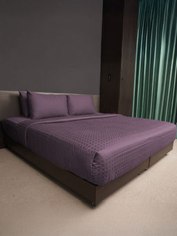 Oyvu - Purple 400Tc Bedsheet with 2 Pillow Covers