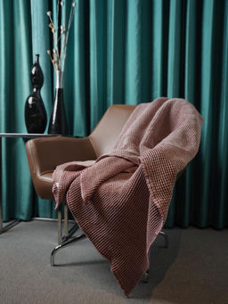 Oyvu - Red Waffle Throw Blanket (Single)