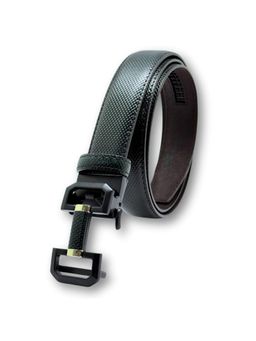 The Tie Hub - Forest Green Patina Polish Pu Leather Ratchet Belt For Men